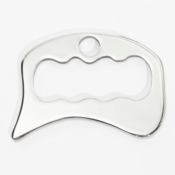 Gua sha Tool gua sha Stainless Steel iastm Tool Gussha Massage Tool Muscle Scraping Tool for Soft Tissue Therapy and Reduce Arms,Back, Legs, Neck Muscle Pain(liandaoshanshao)………