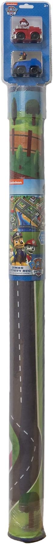 Gertmenian Nickelodeon Paw Patrol Town Tower Interactive Rug Includes 2x Cars feat. Chase and Marshall Suitable for Classroom, Nursery, Bedroom, or Play Area 40x54in Medium, 32500