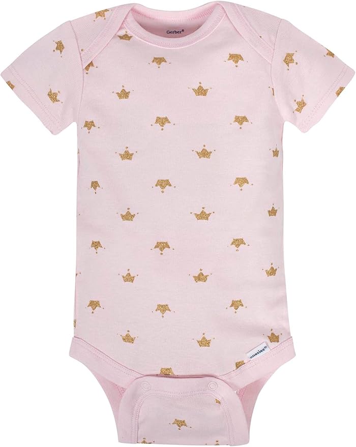 Gerber Baby Girls' 8-pack Short Sleeve Onesies Bodysuits