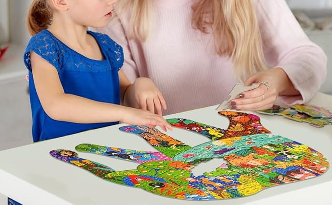 Puzzles for Kids Ages 4-8,8-10 and Adults, Dog Animal Shaped Jigsaw Puzzles for Wall Home Decor