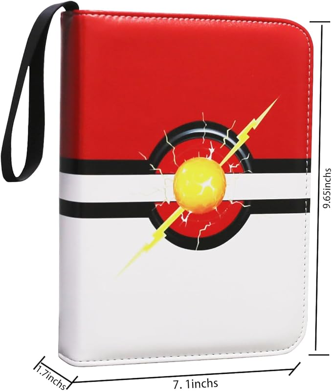 Tradig Card Binder Deluxe,Premium 4-Pocket Album with 400 Side Loading Pockets, Ideal Card Storage for Boys and Girls, Collection Binder Book Case, Card Enthusiasts