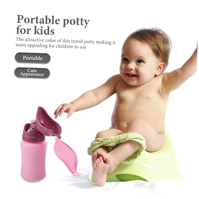 KOMBIUDA Portable Travel Potty for Safe Abs Material Urinal Bottle Compact Ergonomic Design for Nighttime Bathroom Independence and Outdoor Use