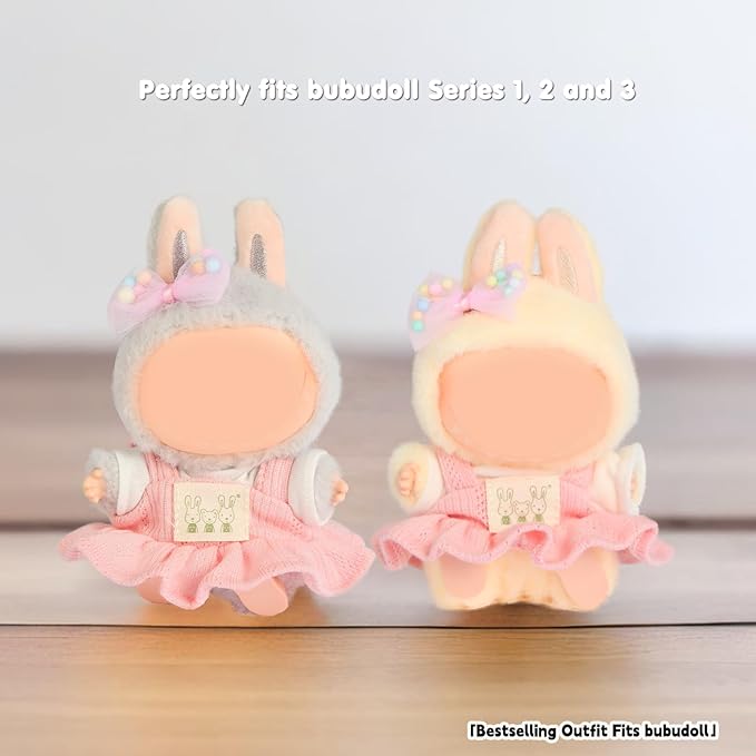 2025NEW Trendy Clothes for 5.9-6.7inches Doll, Designed for bubuclothes, Multiple Stylish Outfit Sets, Can Be Used to Change Clothes for Your15&17cm Dolls (Pink Skirt 3pc Set)