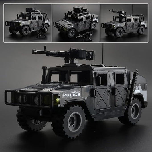 Military Vehicle Building Blocks Playsets - 4 in 1 Army Truck Kit, Car Toys for Kids, Vehicles for Boys