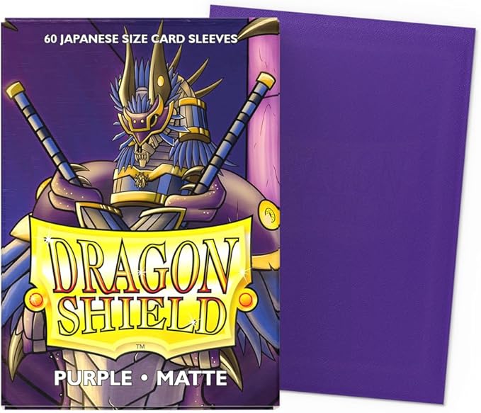 Dragon Shield | Japanese Size Card Matte Sleeves | 60 CT - Smooth & Tough Premium TCG Sleeves - Compatible with Yu-Gi-Oh, Naruto, Cardfight & Vanguard | Purple