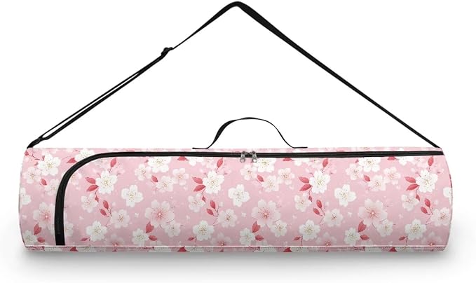Yoga Mat Bag with Adjustable Shoulder Strap and Handle Zipper, 30in Wide x 6.3in Diameter for Yoga Mat Storage