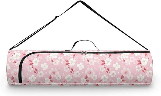 Yoga Mat Bag with Adjustable Shoulder Strap and Handle Zipper, 30in Wide x 6.3in Diameter for Yoga Mat Storage