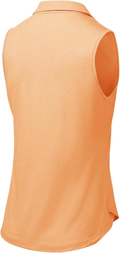 BGOWATU Women's Sleeveless Golf Polo Shirts Collared V Neck Tennis Tank Tops UPF 50+ Quick Dry Lightweight