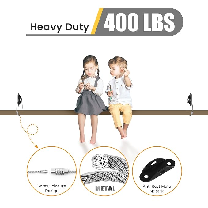 Booda Brand Furniture Anchors (10 Pack) Anti Tip Furniture Straps for Baby Proofing, 400lbs Tension Earthquake Resistant Metal Straps, Furniture Wall Anchor Prevent Baby Pet from Falling Furniture