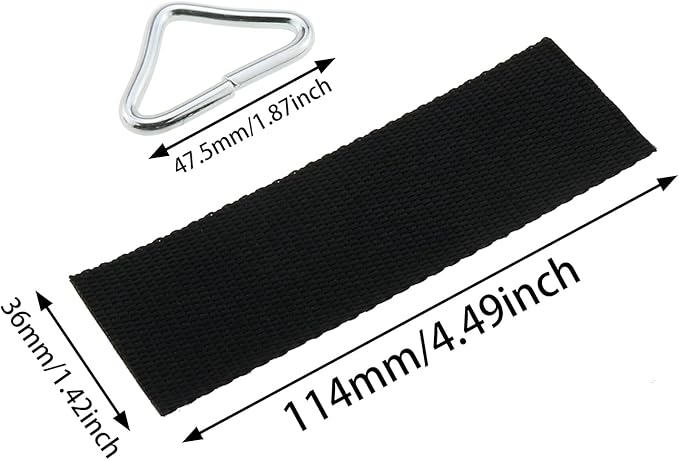 10PCS Trampoline Accessories Trampoline Triangle Buckle Trampoline Mat Parts Replacement Repair Supplies, Black