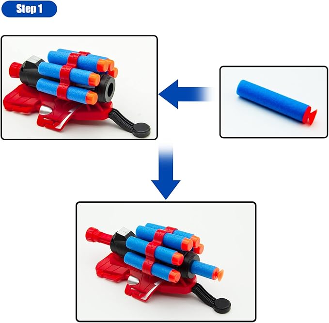 2 Sets Spider Web Shooters for Kids Easter Decorations Basket Stuffers Cosplay Launcher Gloves with Wrist Toy Set Hero Webs Shooter for Kids