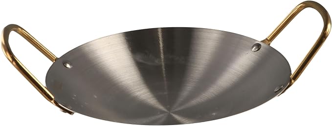 Stainless Steel Wok Household Korean Round Bottom Saucepan Traditional Frying Pan Multi- Cooking Wok Iron Soup Pot for Chinese Style Stir-Fry
