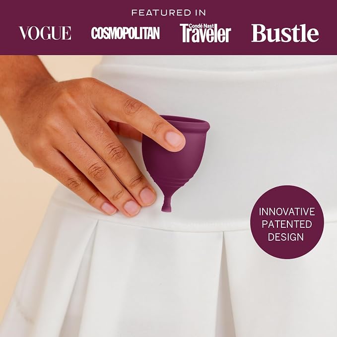 Pixie Soft Menstrual Cup - Ranked 1 for Most Comfortable Reusable Period Cup - Buy One We Give One - Includes Ebook Guide, Cleaning Wipes, Lube, & Storage Bag - Tampon and Pad Alternative