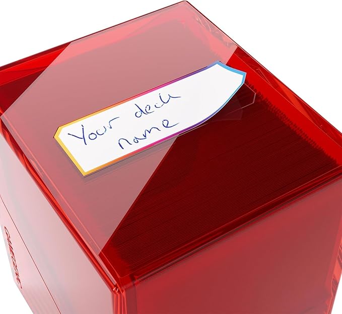 Gamegenic Bastion 100+ XL Deck Box - Compact, Secure, and Perfectly Organized for Your Trading Cards! Safely Protects 100+ Double-Sleeved Cards, Red Color, Made