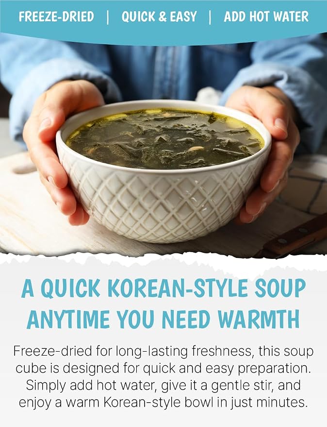Korean Freeze-Dried Soup Seaweed Soup (10g X 5ea) 2Pack / Easy Cooking Individual Packaging Miyeokguk