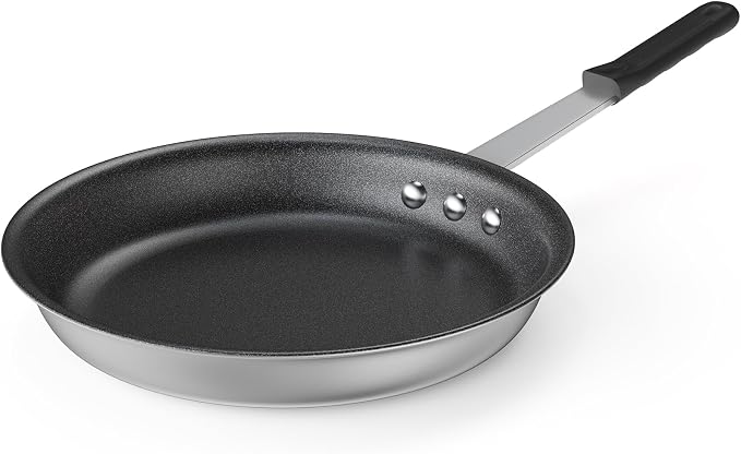 DUMOS 10 Inch Nonstick Frying Pan, Heavy-Gauge Aluminum Skillet with Ceramic Nonstick Coating & Stainless Steel Base, Omelet Pan for Induction, Electric, Gas, PFAS Free, Oven Safe, Black Handle