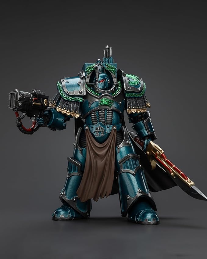 JoyToy 40K Genuine License 1:18 Action Figure, Alpha Legion Legion Praetor in Cataphractii Terminator Armour, 4.96 inch Collectible Action Figures Sets