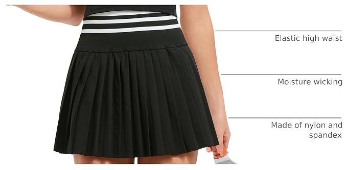 Two Piece Tennis Skirt Set for Women High Waisted Pleated Athletic Golf Skirt Sets Women 2 Piece Outfits with Pockets