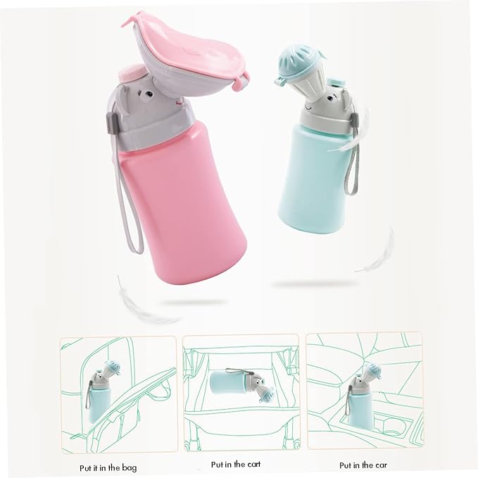 Travel Potty Portable Travel Toilet for Toddler, Baby Nitty Pee Bottle, Portable Kids Potty for Girls Car Camping