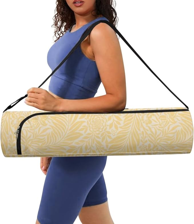 Yoga Mat Bag with Adjustable Shoulder Strap and Handle Zipper, 30in Wide x 6.3in Diameter for Yoga Mat Storage