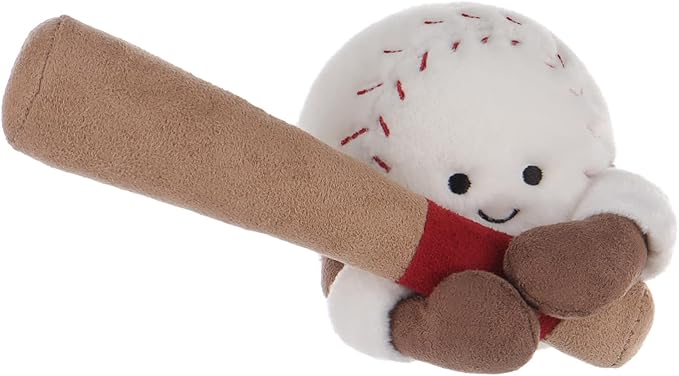 Apricot Lamb Happy Baseball Stuffed Animals for Kids, Soft Cute Plush Toys for Baby Girl and Boy, Fluffy Happy Baseball