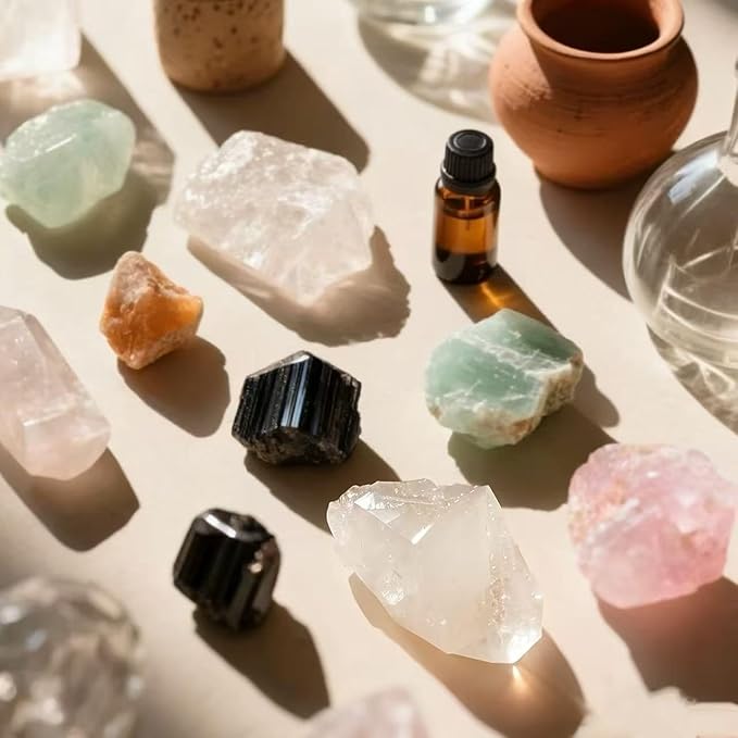 Bulk Raw Citrine Crystals - Beginner DIY Healing Crystal Set, 0.6-1.2” Natural Unpolished Gemstones for Terrarium, Meditation, Tarot, Grids, Aroma Stone, 0.45lb (White Crystal-S)
