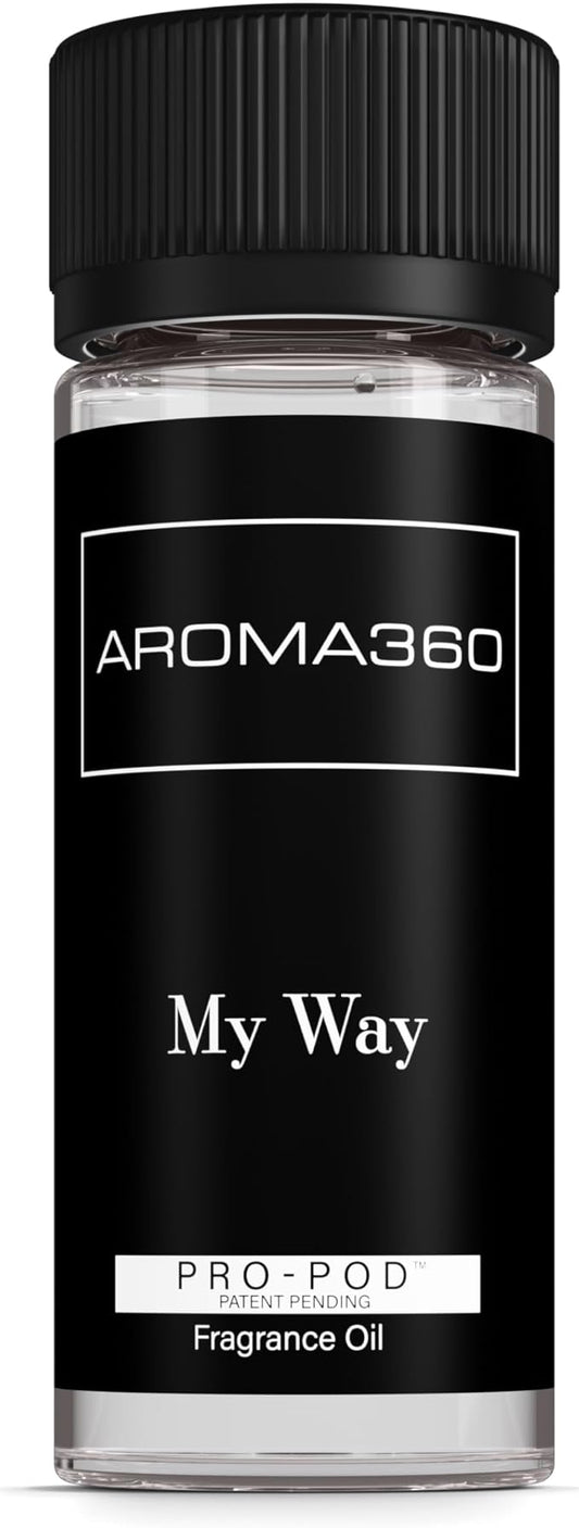 Aroma360 | My Way Pro-Pod Oil Blend | Luxury Hotel Inspired Diffuser Scent | Aromatherapy Scent Diffuser Oil | Tuscan Leather, Sandalwood and Iris 1.7 fl oz, 50 mL