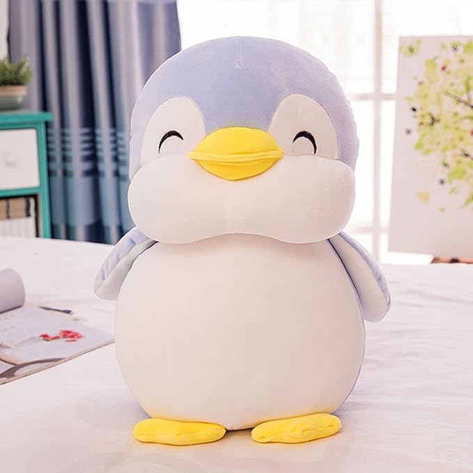 12 Inch Plush Penguin Stuffed Animal Hugging Pillow with Smile Face - Cuddly Penguin Plushie Toy for Kids and Lovers - Perfect for Birthdays, Valentine's, Christmas