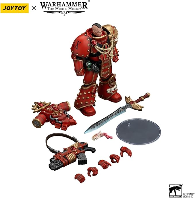JOYTOY Warhammer The Horus Heresy Blood Angels Raldoron, First Captain of The Blood Angels 1:18 Scale Action Figure Mecha Joy Toy Collection Model 4.96in