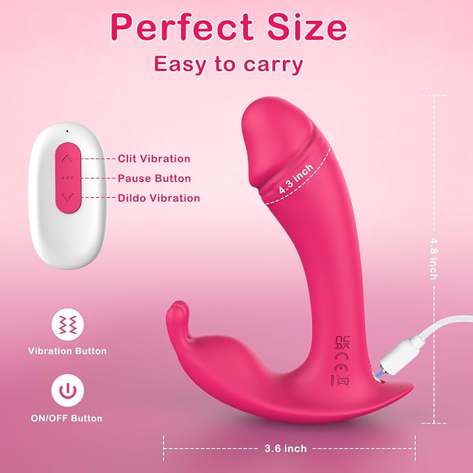 Wearable Panty Vibrator for Women, APP Control Stimulator G Spot and Clit, Female Vibrators 9 * 9 Vibration Modes Rechargeable Portable Sex Toy for Adult Pleasure (Rose)