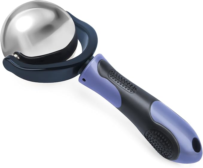 Catcan Cold Massage Roller Ball, Cold Therapy Relief, Portable Fitness Ice Roller Ball with Handle, Great Tool for Back/Neck Pain (Blue)