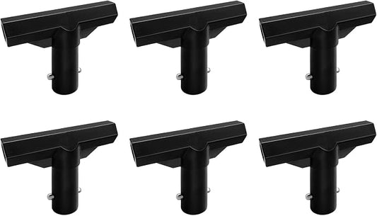 6 Pack Trampoline Plastic T-Connector, Trampoline Pole Cap Tops-T Tube Connectors, Enclosure Replacement Parts for Connect Top Ring Net and Fiberglass Rods, Black