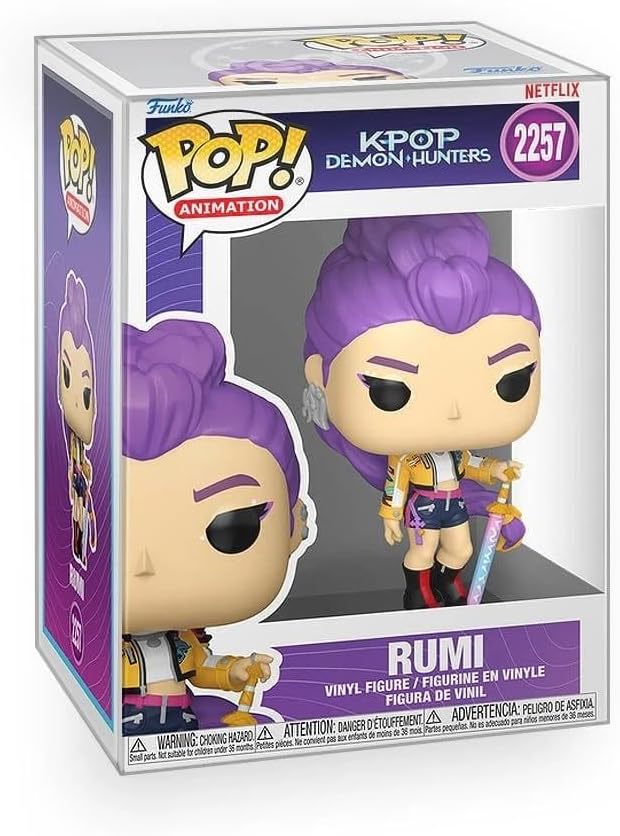 Funko Pop! Animation: Kpop Demon Hunters - Rumi Huntr/x Vinyl Figure Collectibles Bundled with Box Protector