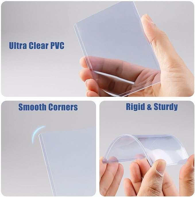 1000 PCS Toploaders and Panny Sleeves - Premium Hard Plastic Card Protectors, Trading Card Sleeves,for Baseball Game Sports Collectible Card (500 PCS Toploader + 500 PCS Penny Sleeves)
