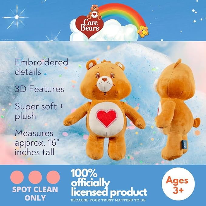 Collectibles Care Bears Tenderheart Bedding Super Soft Cozy Decorative Pillow, (Officially Licensed Product) By Franco