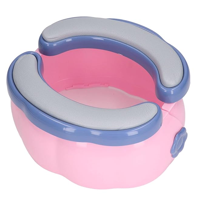 Travel Potty for Toddlers, Easy Clean Portable Foldable Potty Seat for Toddlers, Foldable Emergency Toilet with 20 Bags and Washable PU Pad for Car Camping Outdoor Indoor (Style 2)