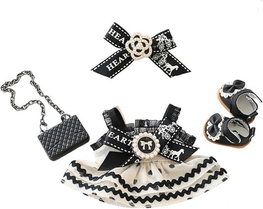 17cm Doll Clothes Set Outfit Girly Costume for 6.7 Inch Dolls Accessories, Fashion Dresses Clothes Set Suitable for 15cm/17cm Dolls Clothes ,Luxury Chic Doll Clothing(NO Doll) (Night's Heiress)