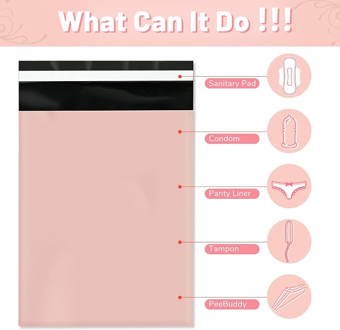 Sanitary Napkin Disposal Bags,100Pcs Feminine Personal Disposal Bags for Tampons and Pads,Self-Adhesive Sealed and Leakproof