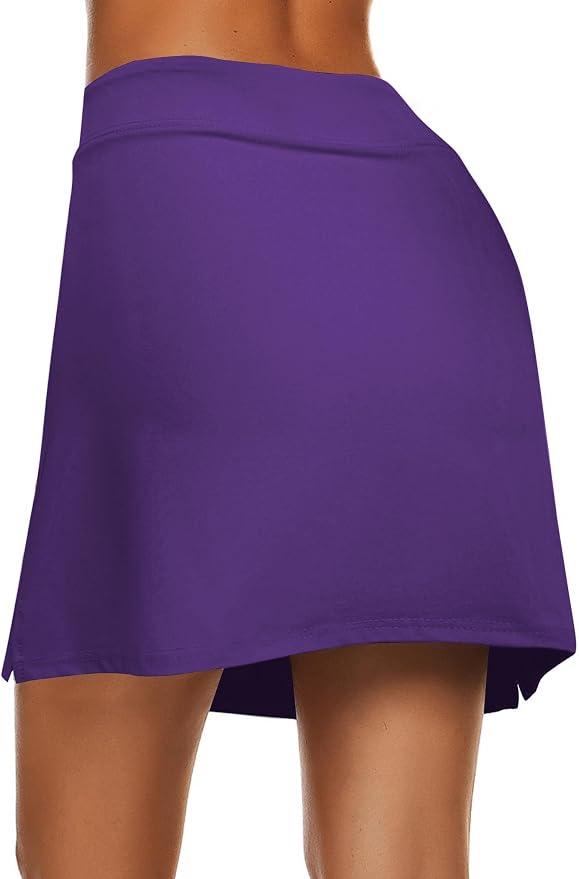 Ekouaer Women's Active Performance Skort Lightweight Skirt for Golf Tennis | Built-in Shorts, A Line, High Waisted, Tummy Control, Pickleball, Running, Workout, Sports, Skorts for Woman