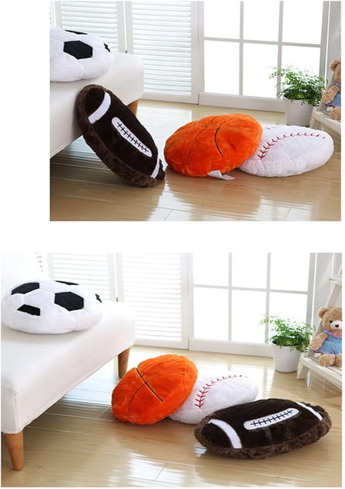 Rugby Sports Pillow Fluffy Soft Throw Pillow Toy ，22" Durable Sport Rugby Plush Toys,Plush Pillow Toys Gift for Kids Boy Girls Children Room Decoration