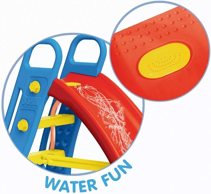 DOLU Big Water Slide - Colorful Plastic Outdoor Water Slide, Attach to Garden Hose for Water Feature, Indoor Use Too, Kids and Toddlers Ages 2 and up