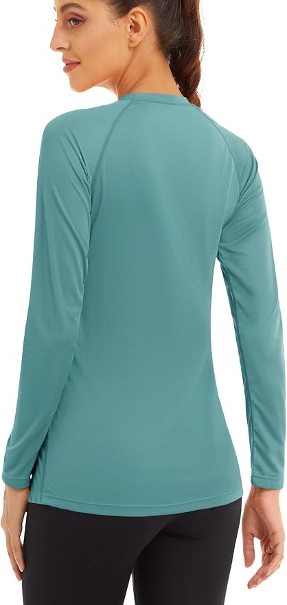 MAGCOMSEN Women's Long Sleeve Shirts UPF 50+ Sun Protection Shirts for Hiking Fishing Workout Rash Guard