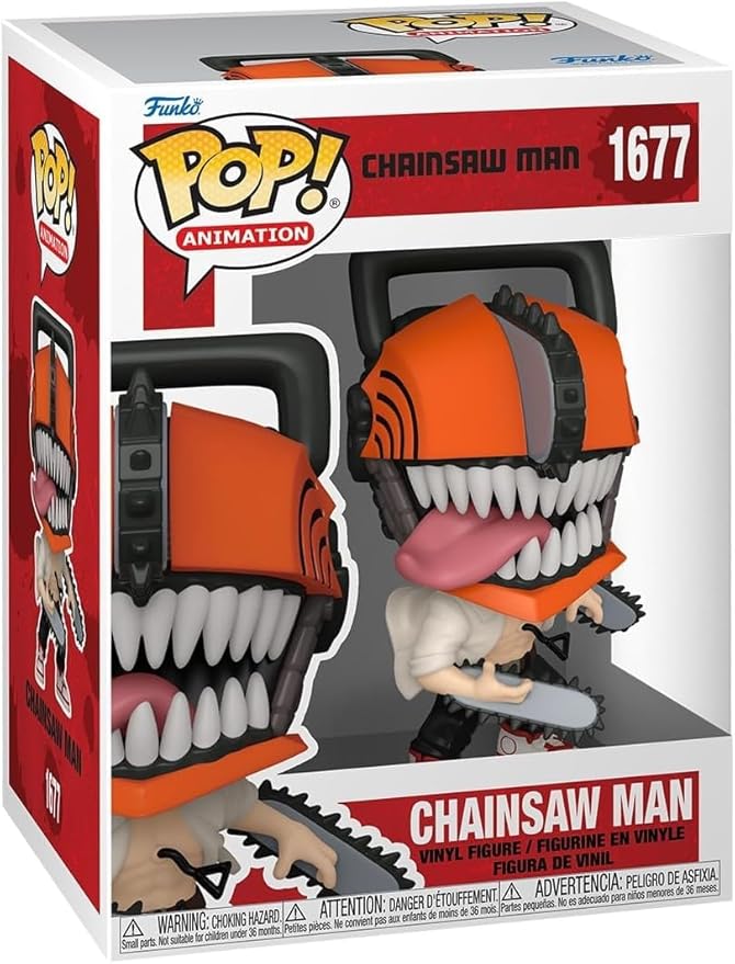 POP Anime: Chainsaw Man - Chainsaw Man Funko Vinyl Figure (Bundled with Compatible Box Protector Case), Multicolor, 3.75 inches