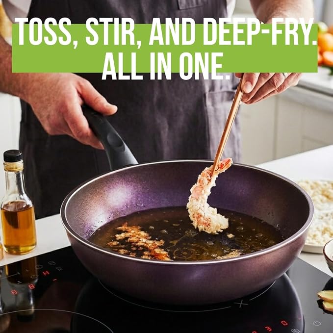 TECHEF - Art Pan 12" Wok/Stir-Fry Pan, Coated 5 times with Teflon Select Non-Stick Coating (PFOA Free) - Made in Korea