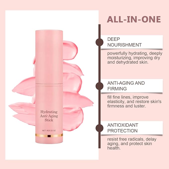 Grospe Multi Balm Moisturizer Stick, All-In-One Hydrating Lotion Stick For Face，Lip, Eye And Neck Balm Make Up Base, Reduce Wrinkle & Moisturizing For Women Face Skin Care