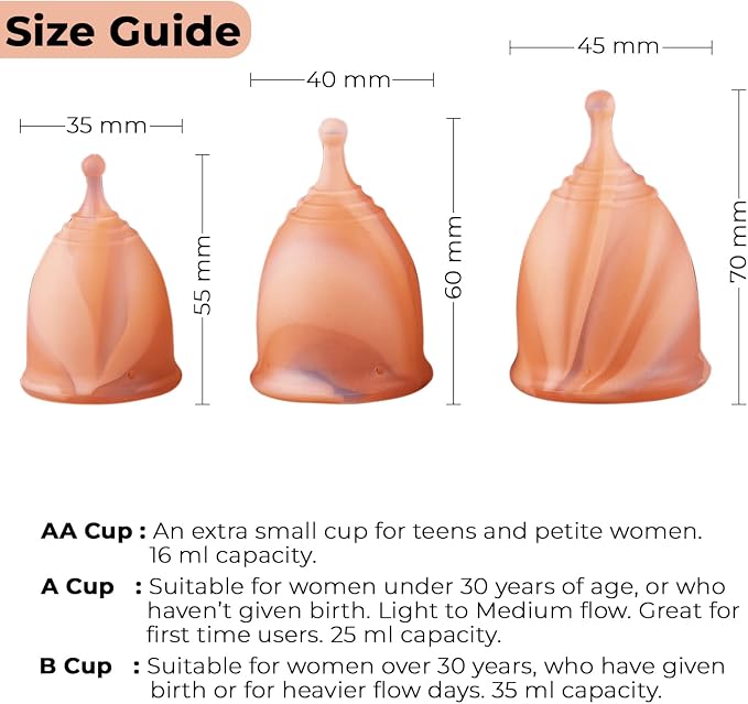Reusable Menstrual Cup -100% Medical Grade Silicone - No Metals or Toxins - Soft & Comfortable Period Care - Leak Free - 10 Hours of Protection -Size B-Rose Rage
