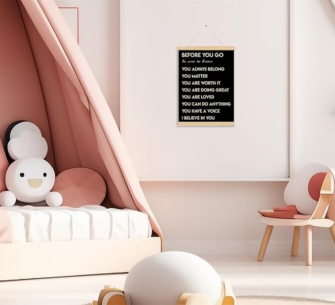 foedor Black Mental Health Affirmations Nurse Office Wall Art Decor, 12x16 | Inspirational Mental Health Posters Wall Decor, Positive Sign Wall Art for Office Bedroom Kids Playroom