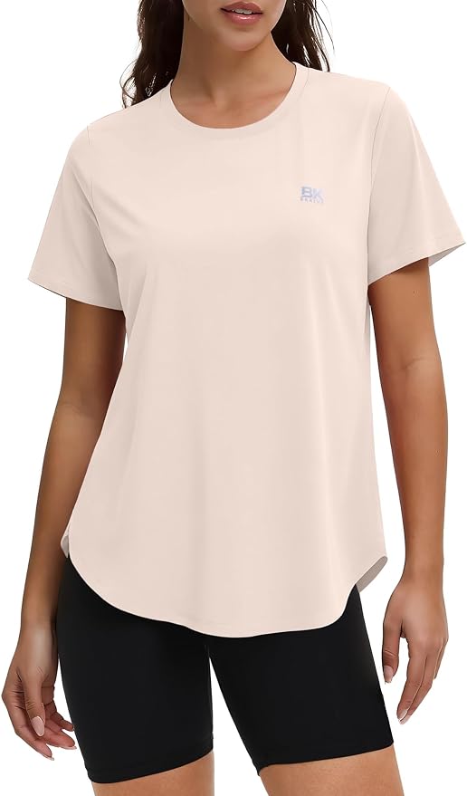 BKRIVE Workout Tops for Women UPF 50+ Quick Dry Shirts (S-3XL) | Ideal for Hiking, Yoga, Running, Gym workouts, Pilstes, Tennis & Travel. Lightweight, Breathable & Moisture wicking