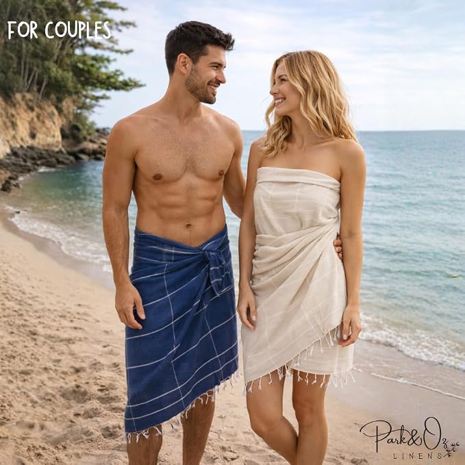 PARK&OZ Turkish Beach Towel – Single Pack Oversized 100% Cotton Quick-Dry & Sand-Free 72"x40" – Ultra-Absorbent, Lightweight & Compact Pool Towel for Beach, Travel, Spa, Gym, Camping & Home(Pink)