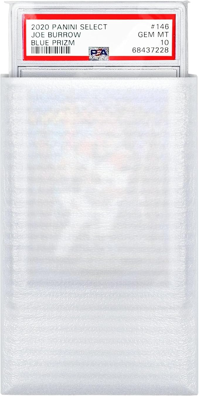 Trading Card Shipping Protectors for Graded Cards, PSA CGC BGS Graded Cards Shipping Protection Foam Bags – 50 Pack